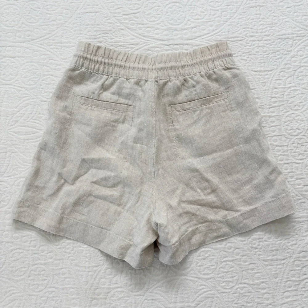 Athleta Women's Retreat Linen Mid Rise Short 4